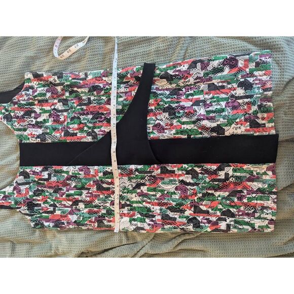 Balenciaga Multicolor Lace Shift Dress Geometric Pattern Silk Slip Size 8-10 M - Picture 4 of 9